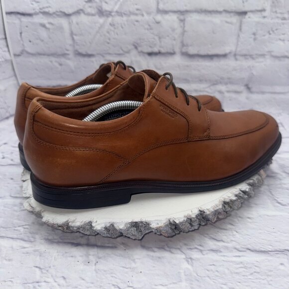 Rockport Hydro-Shield Waterproof Men's Oxford Leather Shoes Sz 12 Brown - Picture 8 of 12